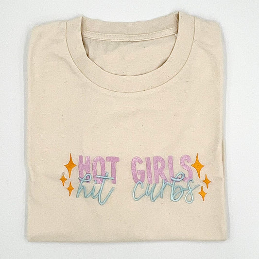 Hot girls hit curbs embroidered unisex sweatshirt